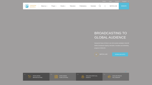 Screenshot of the Shalom Media UK Limited website
