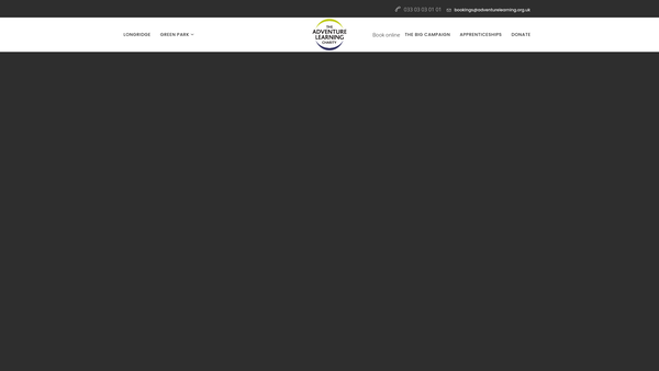 Screenshot of the The Adventure Learning Charity website