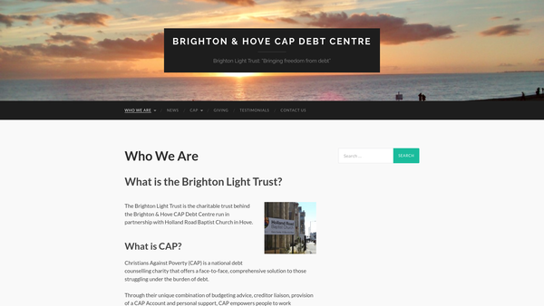 Screenshot of the Brighton Light Trust website