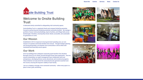 Screenshot of the Onsite Building Trust website