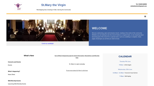 Screenshot of the Friends Of St Mary's, Bottesford website