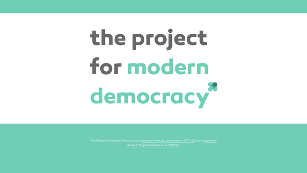Screenshot of the The Project For Modern Democracy website