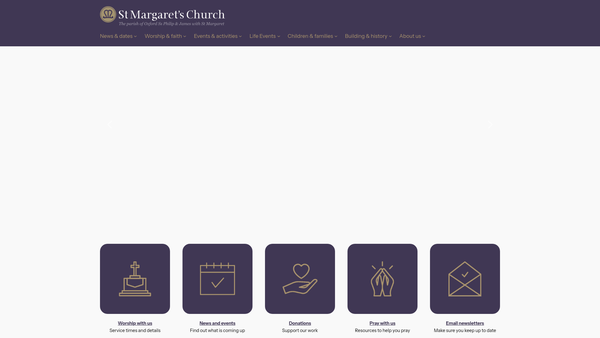 Screenshot of the The Parochial Church Council Of The Ecclesiastical Parish Of Ss Philip And James With St Margaret website