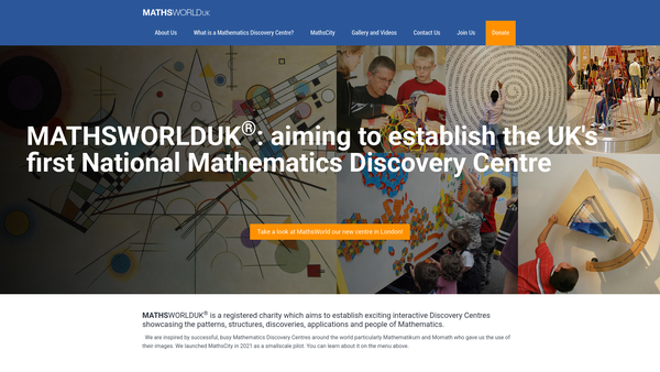 Screenshot of the Mathsworlduk website