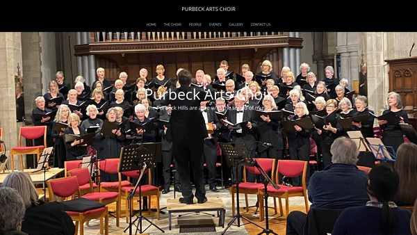 Screenshot of the Purbeck Arts Choir website