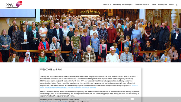Screenshot of the St Philip And St Paul With Wesley, Southport website