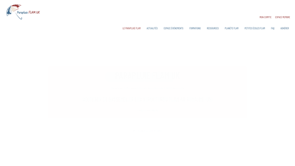 Screenshot of the Parapluie Flam website