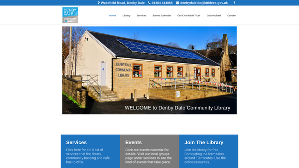 Screenshot of the Denby Dale Community Project website