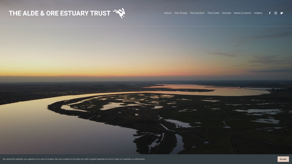 Screenshot of the The Alde & Ore Estuary Trust website