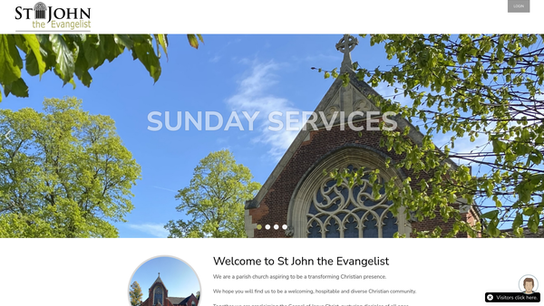 Screenshot of the The Parochial Church Council Of The Ecclesiastical Parish Of St John The Evangelist Cambridge website