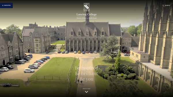 Screenshot of the Lancing College Preparatory School At Worthing Limited website