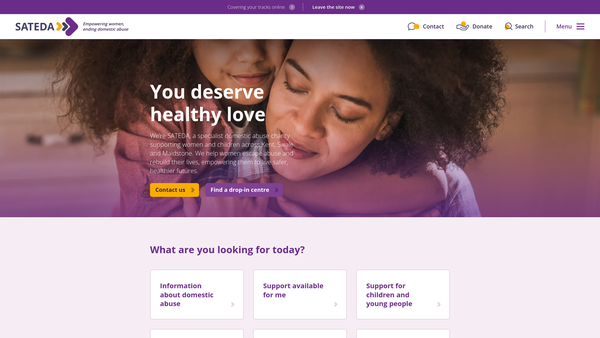 Screenshot of the Sateda Limited website