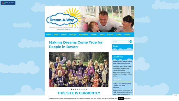 Screenshot of the Dream-A-Way CIO website