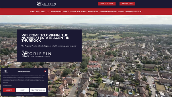 Screenshot of the Griffin Foundation Trust website