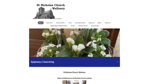 Screenshot of the The Parochial Church Council Of The Ecclesiastical Parish Of Wallasey St Nicholas With All Saints website