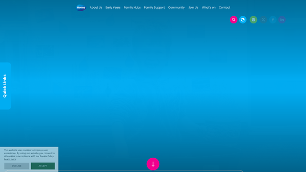 Screenshot of the Aspire Foundation website