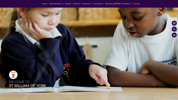 Screenshot of the Friends Of St William Of York Catholic Primary School website