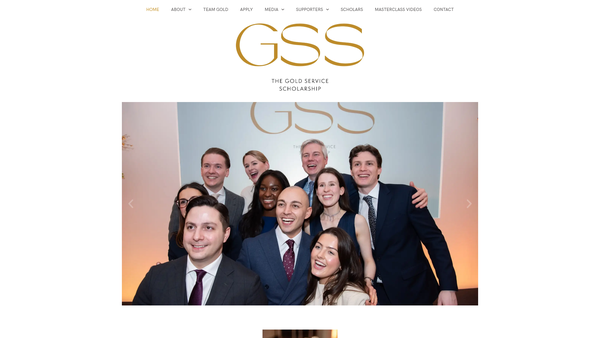 Screenshot of the The Gold Service Foundation website