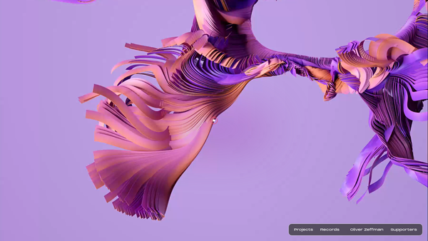 Screenshot of the Ozero Arts website