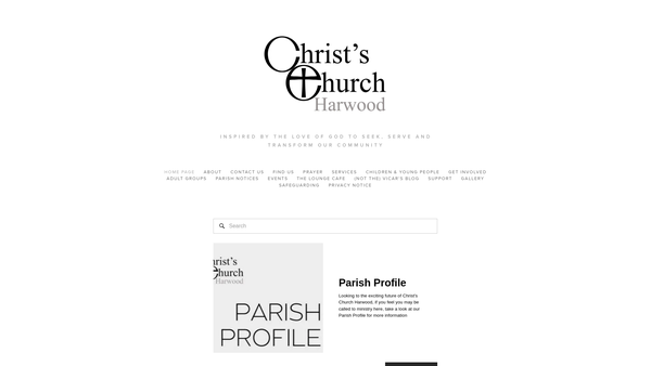 Screenshot of the The Parochial Church Council Of The Ecclesiastical Parish Of Harwood website