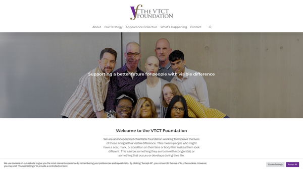 Screenshot of the The Vtct Foundation website