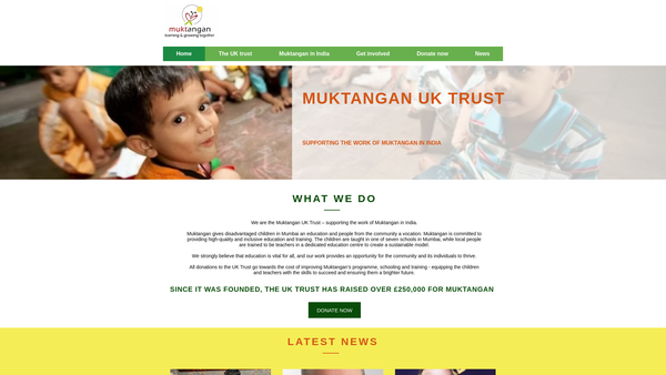 Screenshot of the Muktangan Educational Trust website