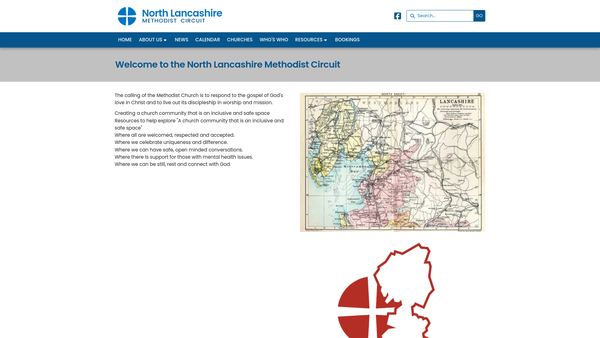 Screenshot of the North Lancashire Methodist Circuit website