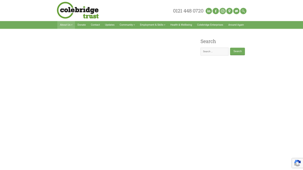 Screenshot of the The Colebridge Trust Ltd website