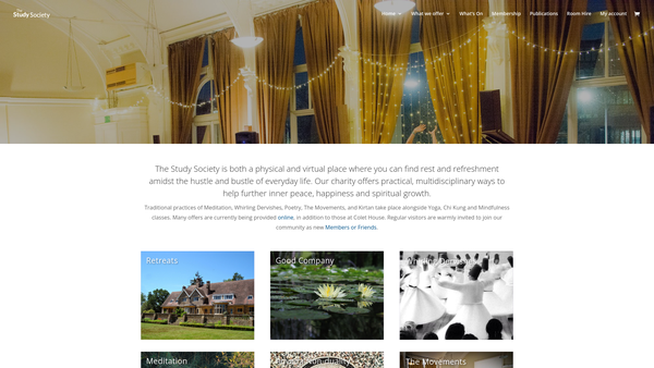 Screenshot of the The Study Society website