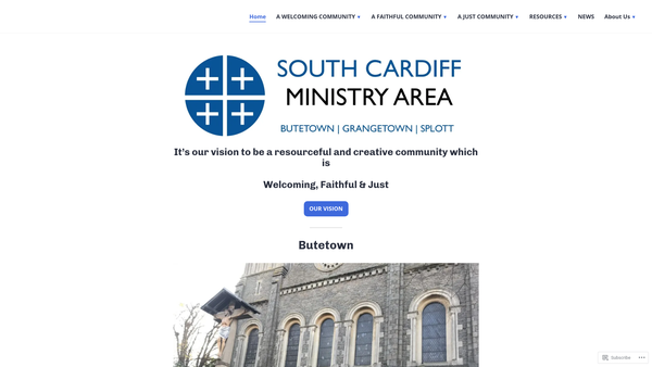 Screenshot of the South Cardiff Ministry Area website