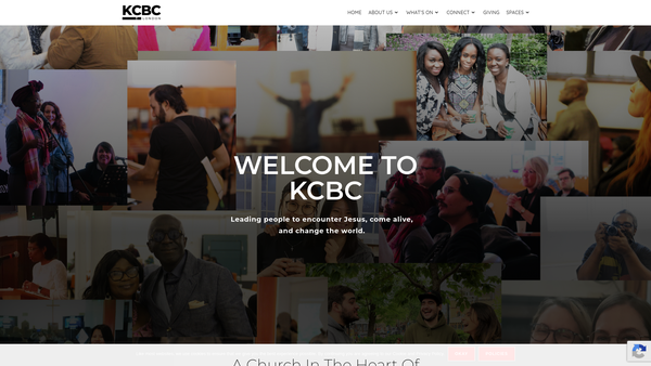 Screenshot of the The King's Cross Baptist Church website