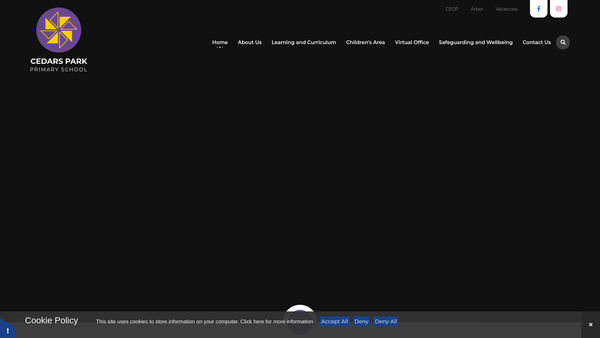 Screenshot of the Cedars Park PTA website