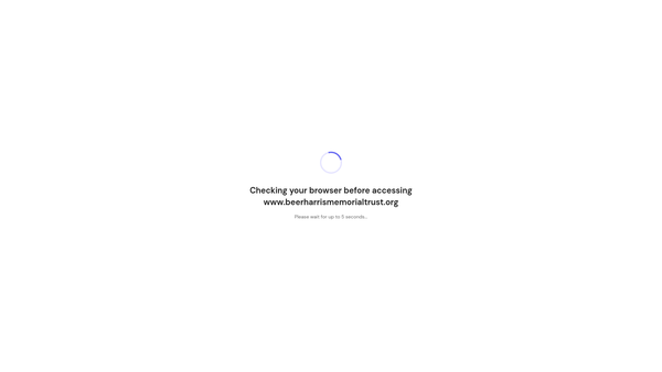 Screenshot of the The Beer-Harris Memorial Trust website