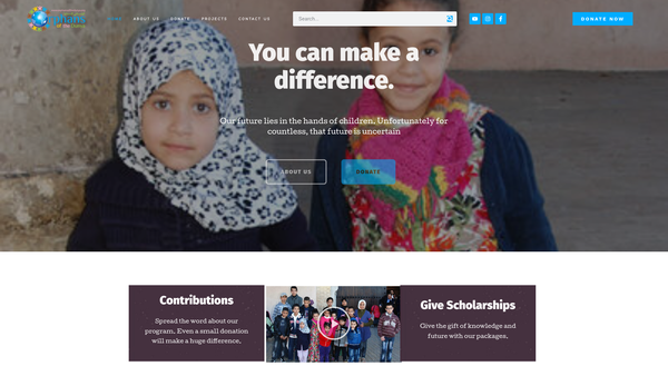 Screenshot of the Orphans Of The Dunya website