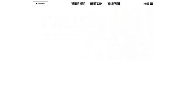 Screenshot of the Stanley Arts website
