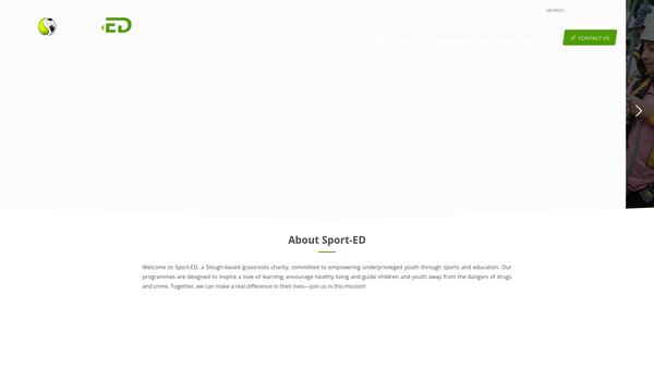 Screenshot of the Sport-Ed website