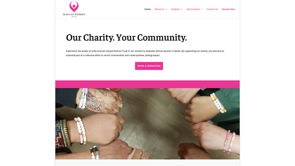 Screenshot of the Hayaat Women Trust website