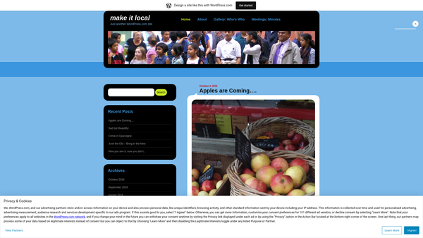 Screenshot of the Gascoigne Neighbourhood Association Limited website
