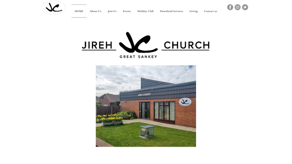 Screenshot of the Jireh Church Warrington Trust website