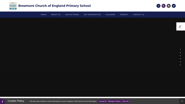 Screenshot of the Friends At Breamore School website