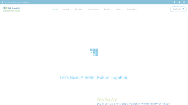 Screenshot of the Developments In Literacy UK (UK) website