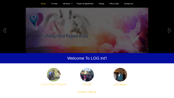 Screenshot of the Love Of God International Ministries website