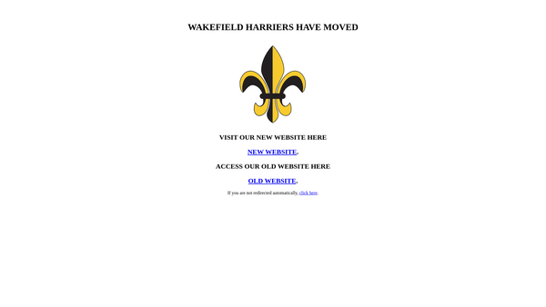 Screenshot of the Wakefield District Harriers And Athletic Club website