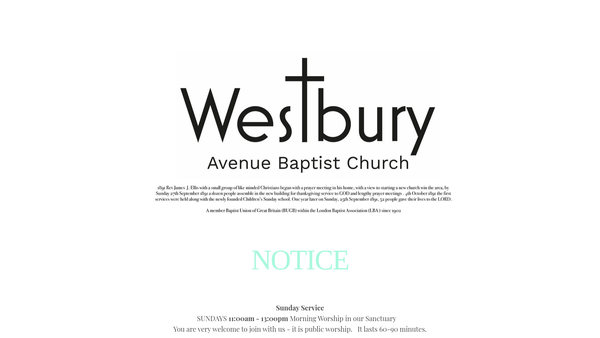 Screenshot of the Westbury Avenue Baptist Church website
