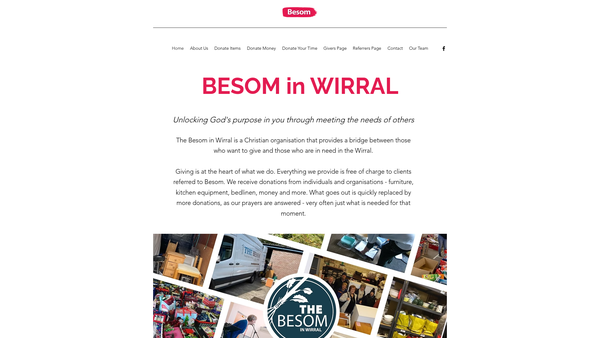 Screenshot of the Besom In Wirral website