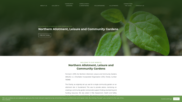 Screenshot of the Northern Allotment, Leisure And Community Gardens website