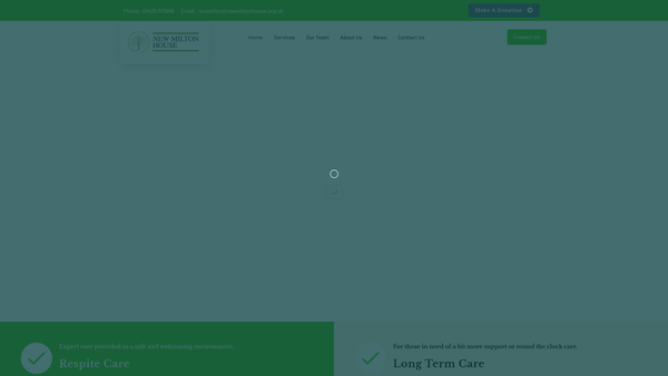 Screenshot of the New Forest Care Homes Ltd website
