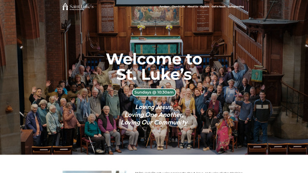 Screenshot of the The Parochial Church Council Of The Ecclesiastical Parish Of St Luke, Wimbledon Park website