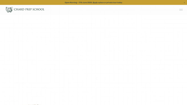 Screenshot of the Chard Independent School website