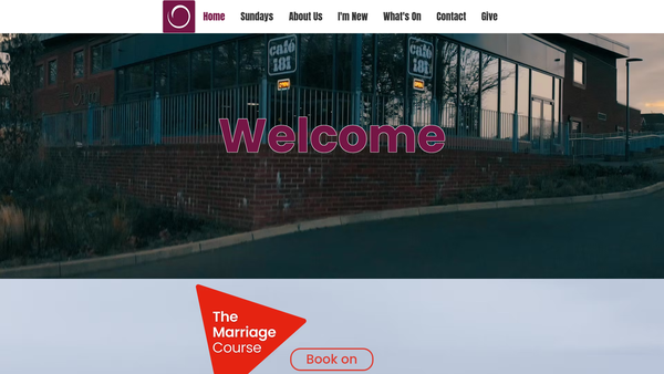 Screenshot of the Oakhall Church, Caterham website